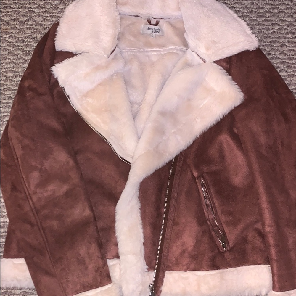 Charlotte Russe Sherpa Moto Jacket